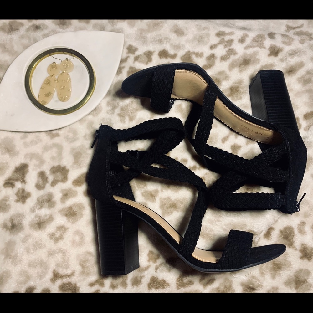 LC Lauren Conrad Aventurine High Heel Sandals